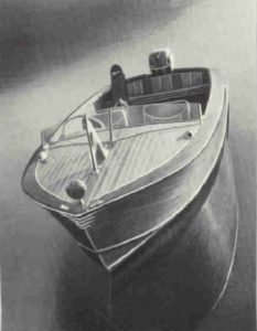 elegantes Motorboot ca. 1947